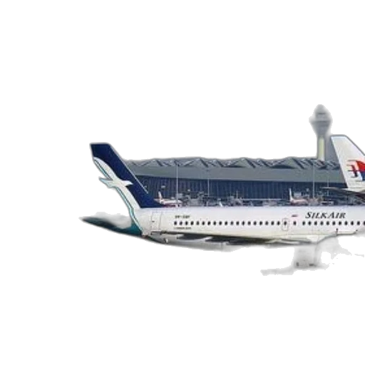 3d render, concept art, silkair, airplane transparent PNG cut-out