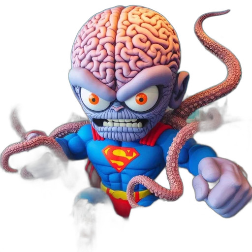 3d render, concept art, comic book art, superhero-inspired transparent PNG cut-out