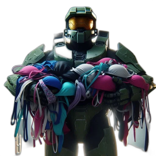 robot, jacket, mask, weapon transparent PNG cut-out