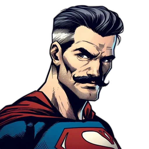 face, comic book art, cartoon, concept art transparent PNG cut-out