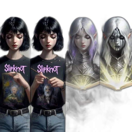 concept art, fantasy art, comic book art, pixel art transparent PNG cut-out