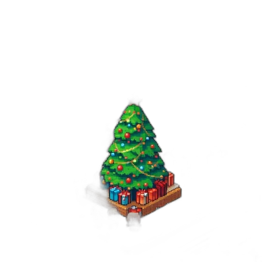tree, furniture, pixel art, 3d render transparent PNG cut-out