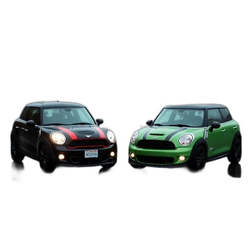 car, 3d render, photorealistic, green transparent PNG cut-out
