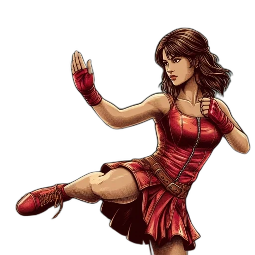 dress, comic book art, fantasy art, concept art transparent PNG cut-out