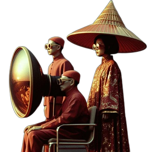 mask, staff, hat, umbrella transparent PNG cut-out