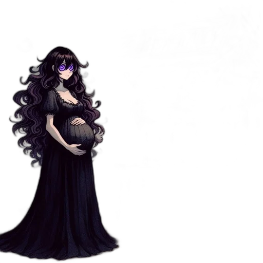 dress, hair, concept art, fantasy art transparent PNG cut-out