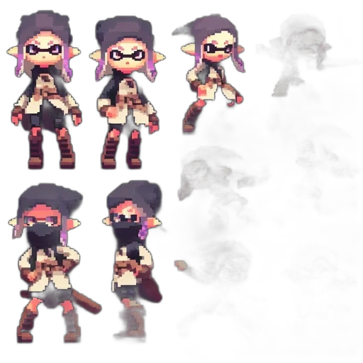 concept art, 3d render, pixel art, cyberpunk transparent PNG cut-out