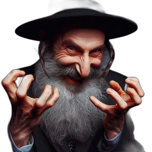 face, hat, staff, photorealistic transparent PNG cut-out