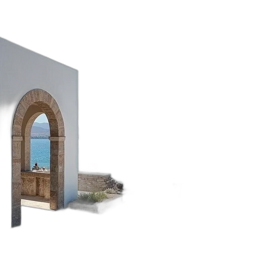 building, furniture, sword, 3d render transparent PNG cut-out