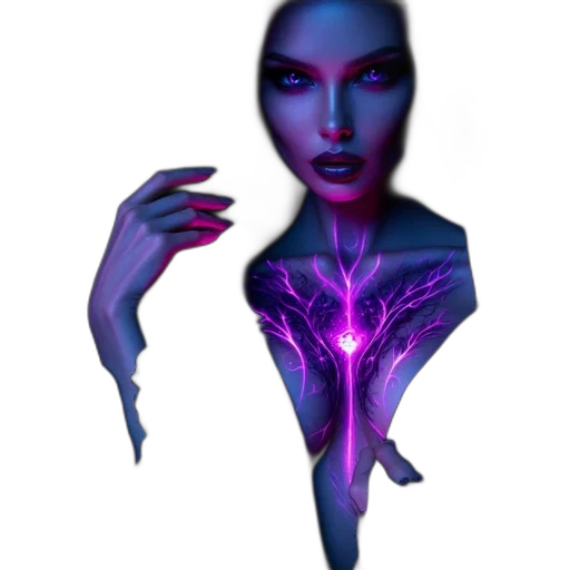 jewelry, face, creature, staff transparent PNG cut-out