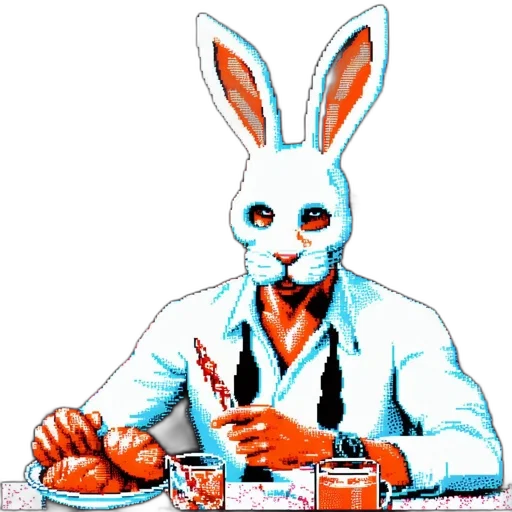 animal, food, mask, pixel art transparent PNG cut-out