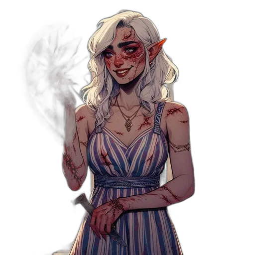 dress, staff, mask, fantasy art transparent PNG cut-out