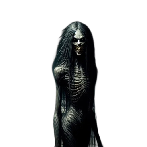 creature, dress, mask, hair transparent PNG cut-out