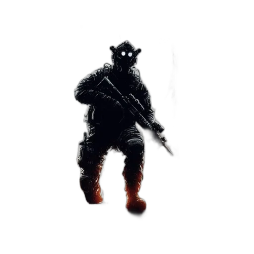 weapon, mask, creature, robot transparent PNG cut-out