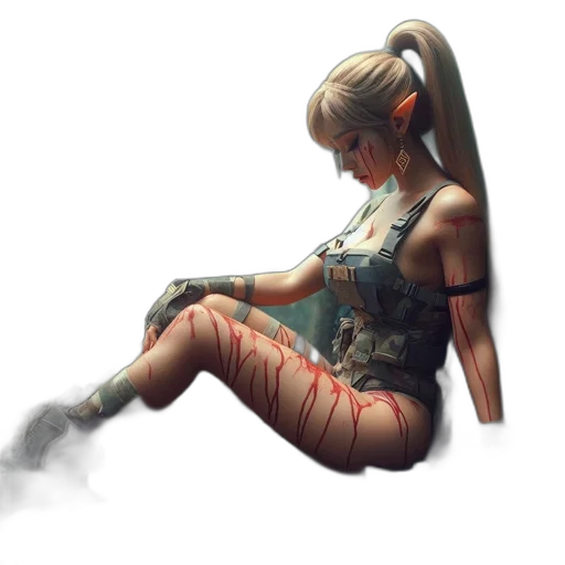 dress, weapon, staff, robot transparent PNG cut-out