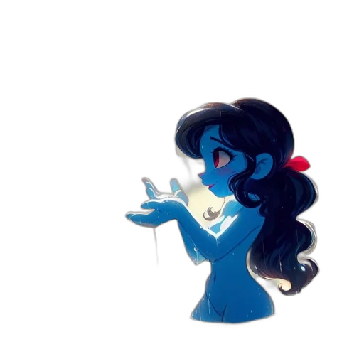 staff, dress, crown, hair transparent PNG cut-out