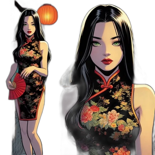 dress, comic book art, concept art, fantasy art transparent PNG cut-out