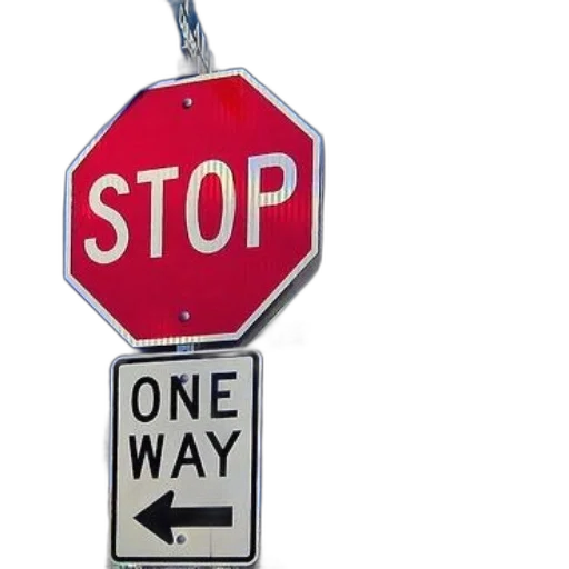 stop, sign, one, way transparent PNG cut-out