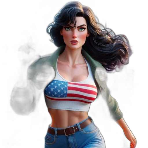comic book art, concept art, fantasy art, photorealistic transparent PNG cut-out