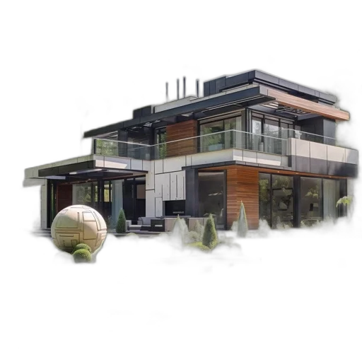 building, 3d render, photorealistic, concept art transparent PNG cut-out