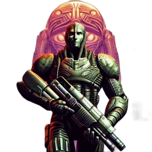 robot, weapon, staff, sword transparent PNG cut-out