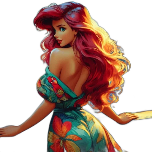dress, fantasy art, concept art, comic book art transparent PNG cut-out