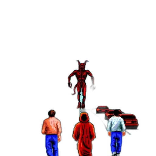 robot, creature, concept art, pixel art transparent PNG cut-out