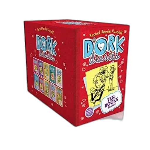red, box, title, dork transparent PNG cut-out