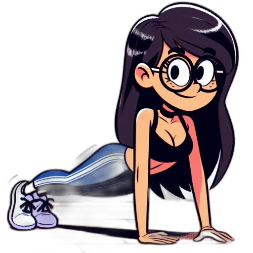 shoes, dress, hair, staff transparent PNG cut-out