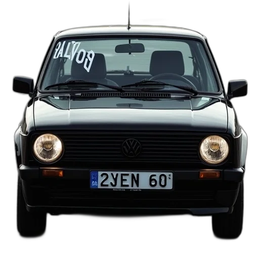 car, face, photorealistic, black transparent PNG cut-out