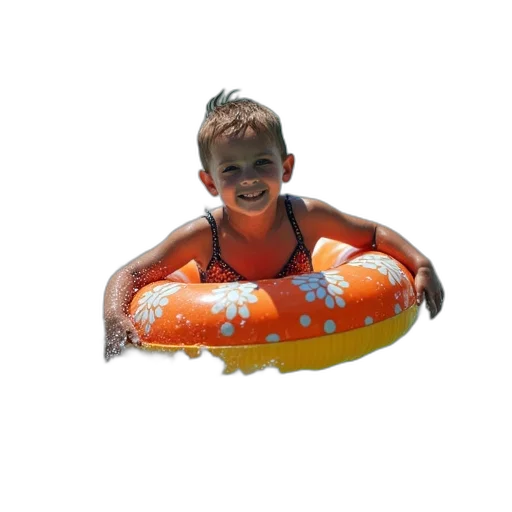 3d render, photorealistic, child, riding transparent PNG cut-out
