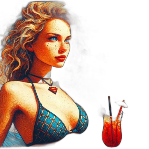 jewelry, dress, oil painting, photorealistic transparent PNG cut-out