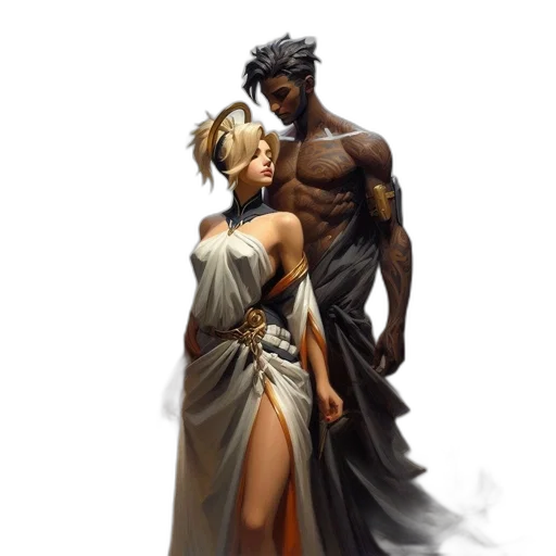 dress, concept art, fantasy art, comic book art transparent PNG cut-out