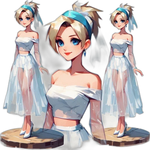 dress, concept art, pixel art, anime transparent PNG cut-out