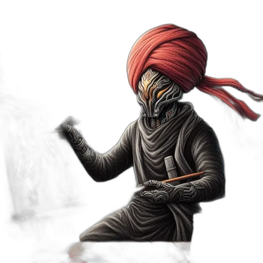 mask, sword, staff, weapon transparent PNG cut-out