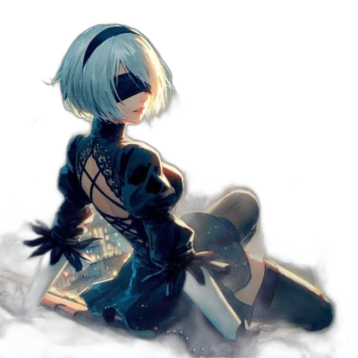 robot, dress, jacket, sword transparent PNG cut-out