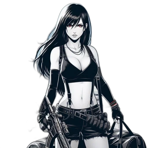 weapon, comic book art, concept art, cyberpunk transparent PNG cut-out