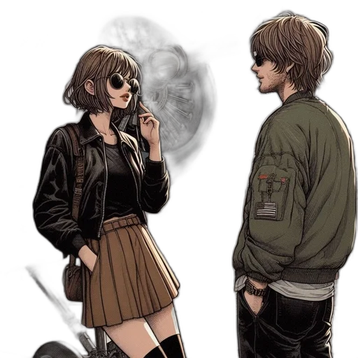 jacket, concept art, comic book art, fantasy art transparent PNG cut-out
