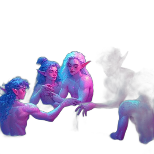 concept art, fantasy art, vaporwave, 3d render transparent PNG cut-out