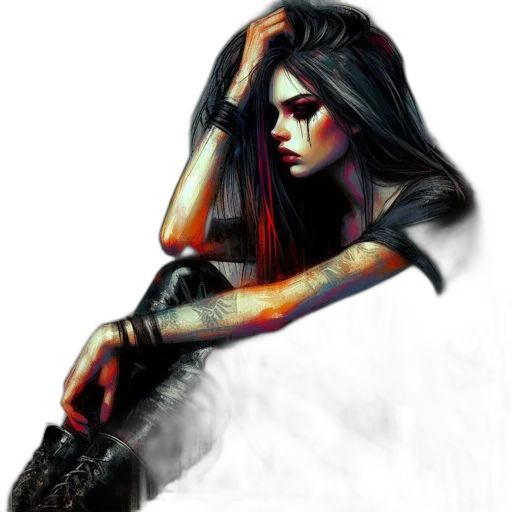 hair, jewelry, face, dress transparent PNG cut-out