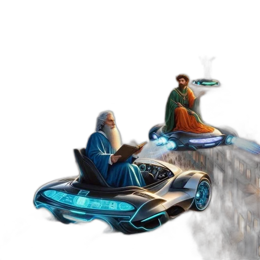 car, concept art, fantasy art, comic book art transparent PNG cut-out