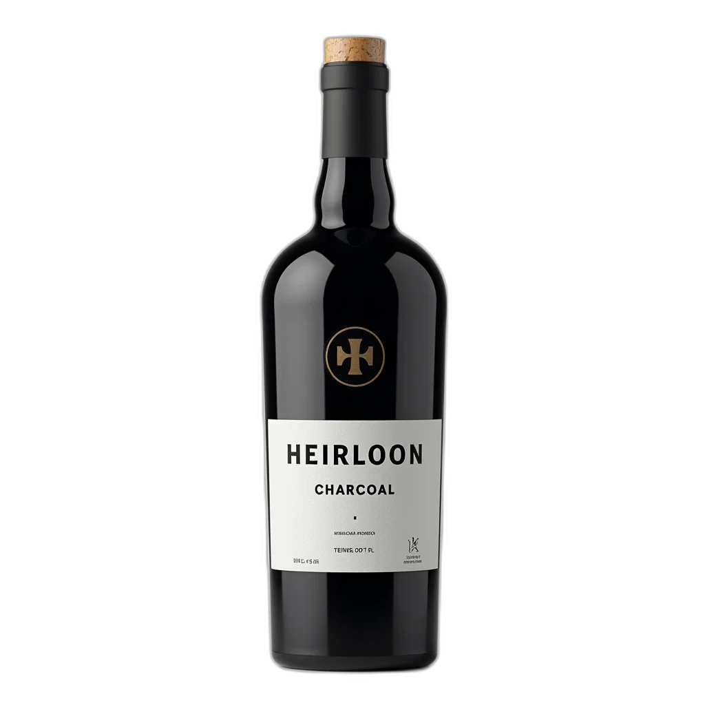 black, bottle, white, label transparent PNG cut-out