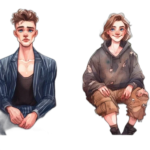 jacket, watercolor, concept art, fantasy art transparent PNG cut-out