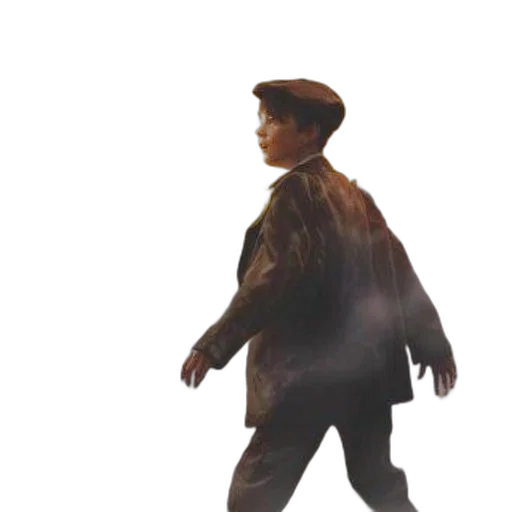 jacket, staff, hat, creature transparent PNG cut-out
