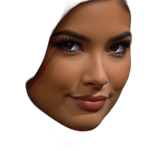 face, mask, crown, hair transparent PNG cut-out