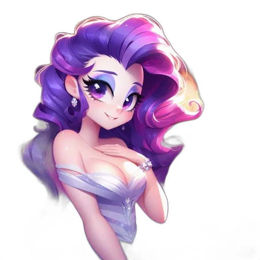 dress, crown, staff, hair transparent PNG cut-out