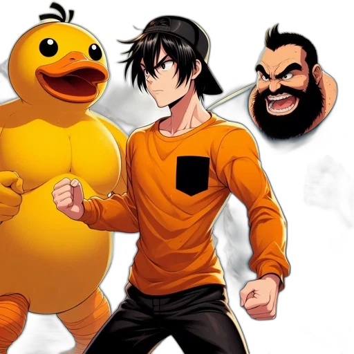 concept art, cartoon, comic book art, anime transparent PNG cut-out