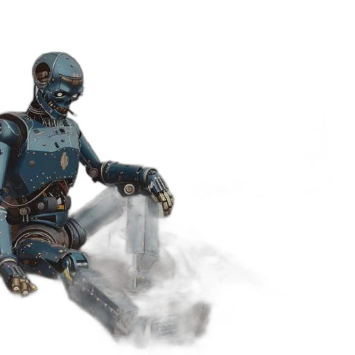 robot, concept art, fantasy art, 3d render transparent PNG cut-out