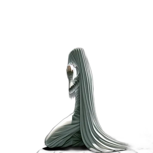 hair, dress, sword, creature transparent PNG cut-out