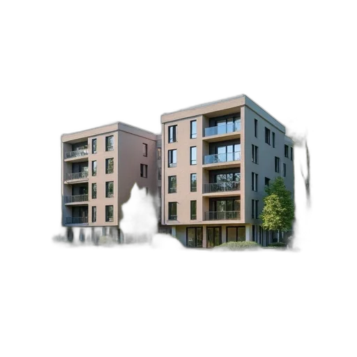 building, 3d render, photorealistic, concept art transparent PNG cut-out